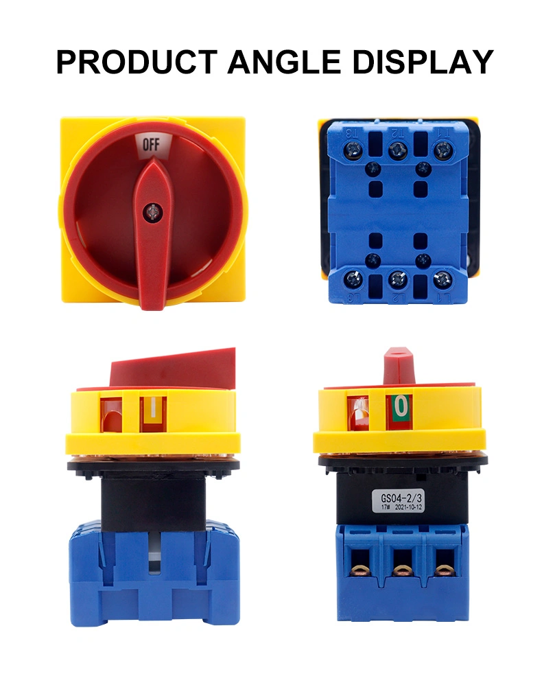 CE Rhos Certificate UV Resistance 32A AC Isolator Rotary Switch for Power Disconnect