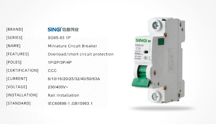 Customized 2p Safety Electrical Air Circuit Breaker Price DC