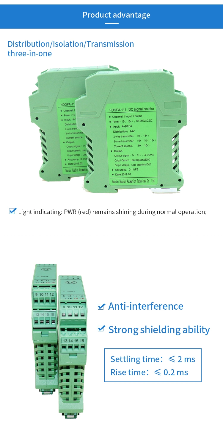 2 in 2 out 24V DC Power Passive Active Signal Isolator