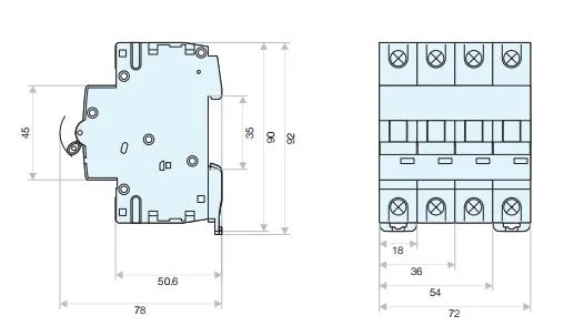 3sb71z-63 2p 63A Automatic Motor Protection Circuit Breaker MCB for DC Applications