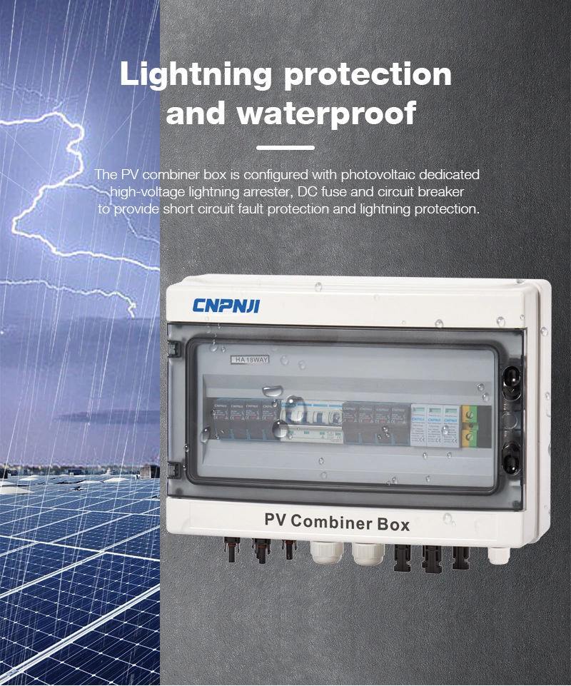 New Design IP65 Custom PV Combiner Box 2 4 6 8 12 24 in 1 out 1-24 Strings DC Combiner Box for Solar Panel 1000V