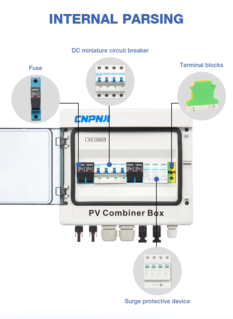 Solar Panel DC Solar Combiner Box 1-32 Strings PV Combiner Box