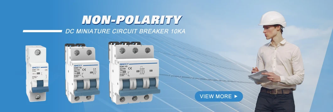 2p DC 1000V Solar Mini Circuit Breaker 10A 16A 20A 32A 50A 63A DC MCB for PV System