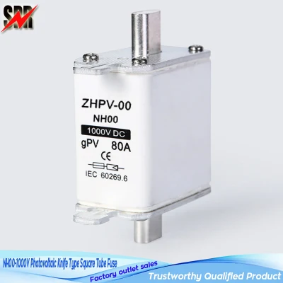 Nh00-1000V DC 80A 125A 160A фотоэлектрический нож/лезвийный предохранитель с квадратной трубкой